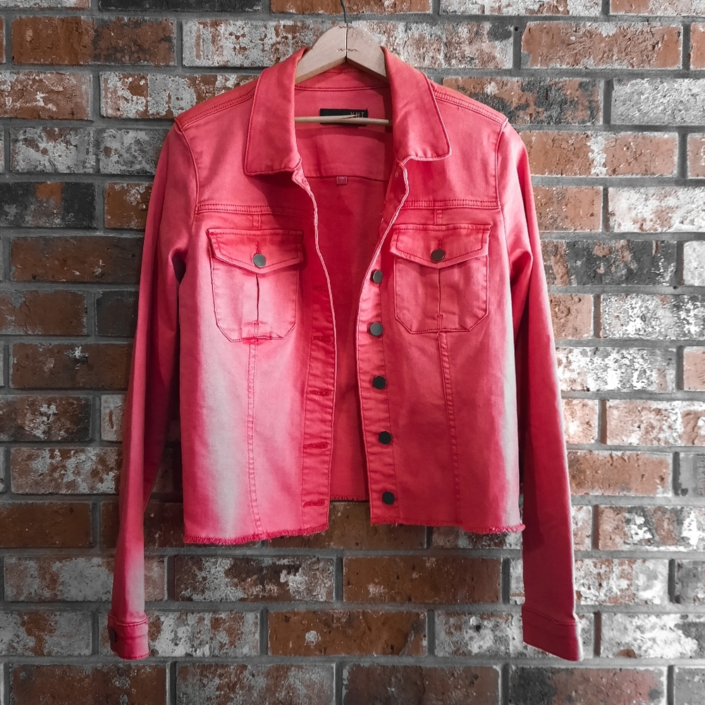 Raw hem denim jacket